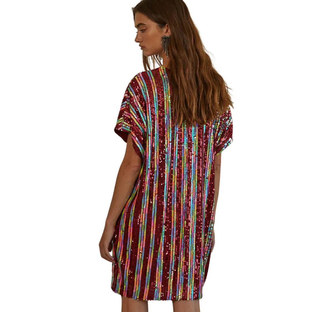 This Moment Dress - Multi Burgundy