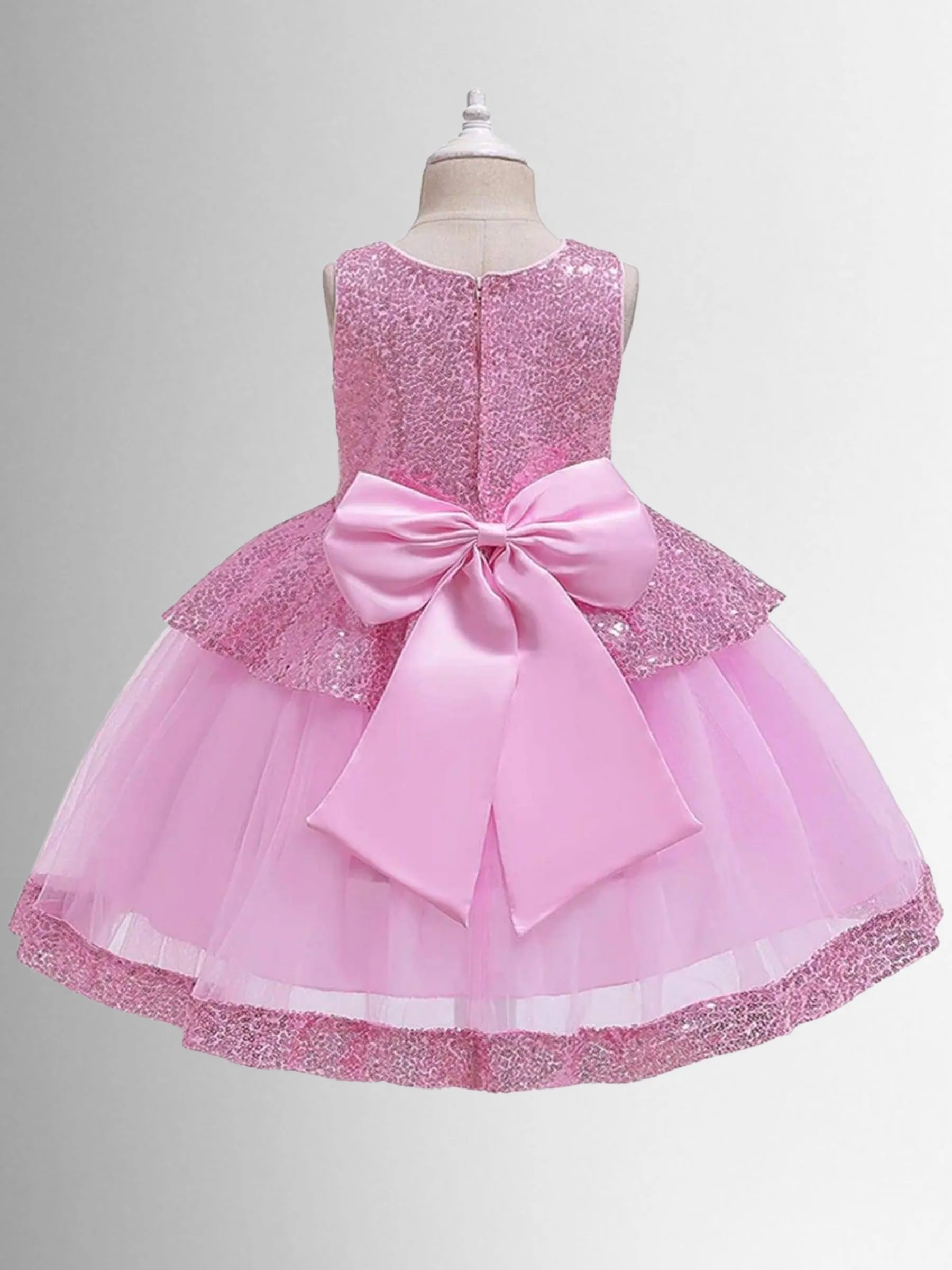 Time To Shine Sparkle Embellished Peplum Dress