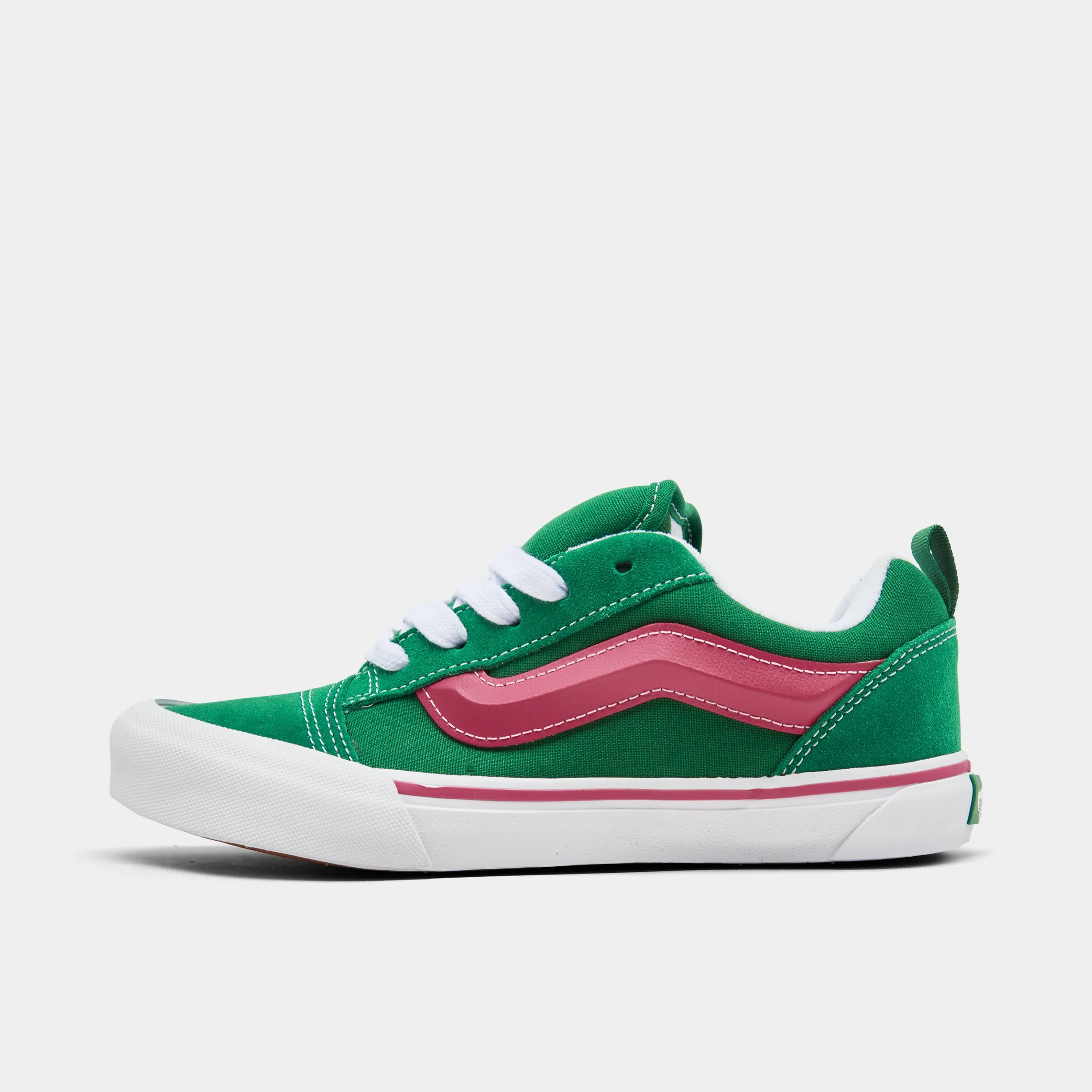 Vans Childrens' Knu Skool Green / Pink - White