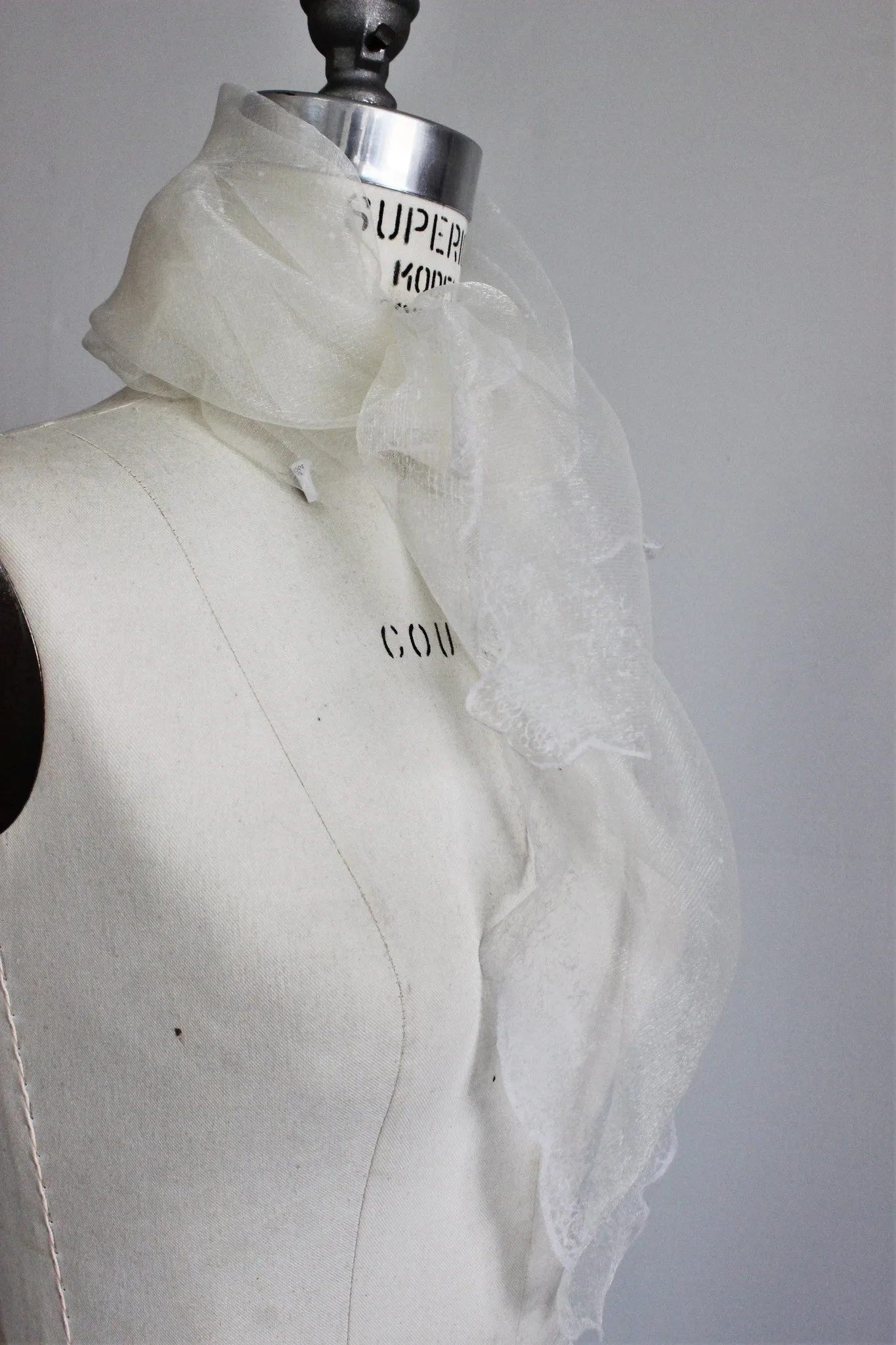 Vintage 1960s White Scarf