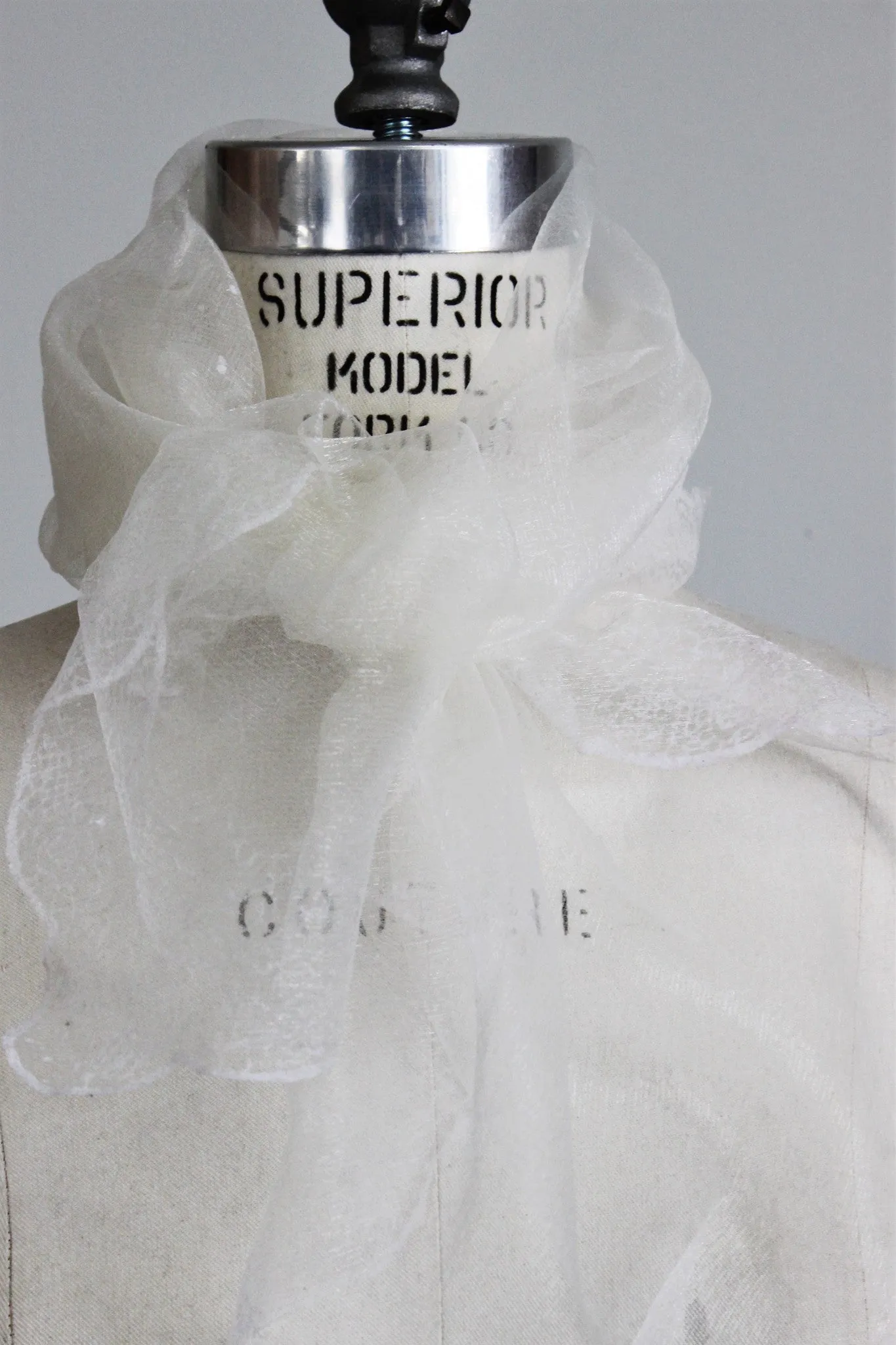 Vintage 1960s White Scarf