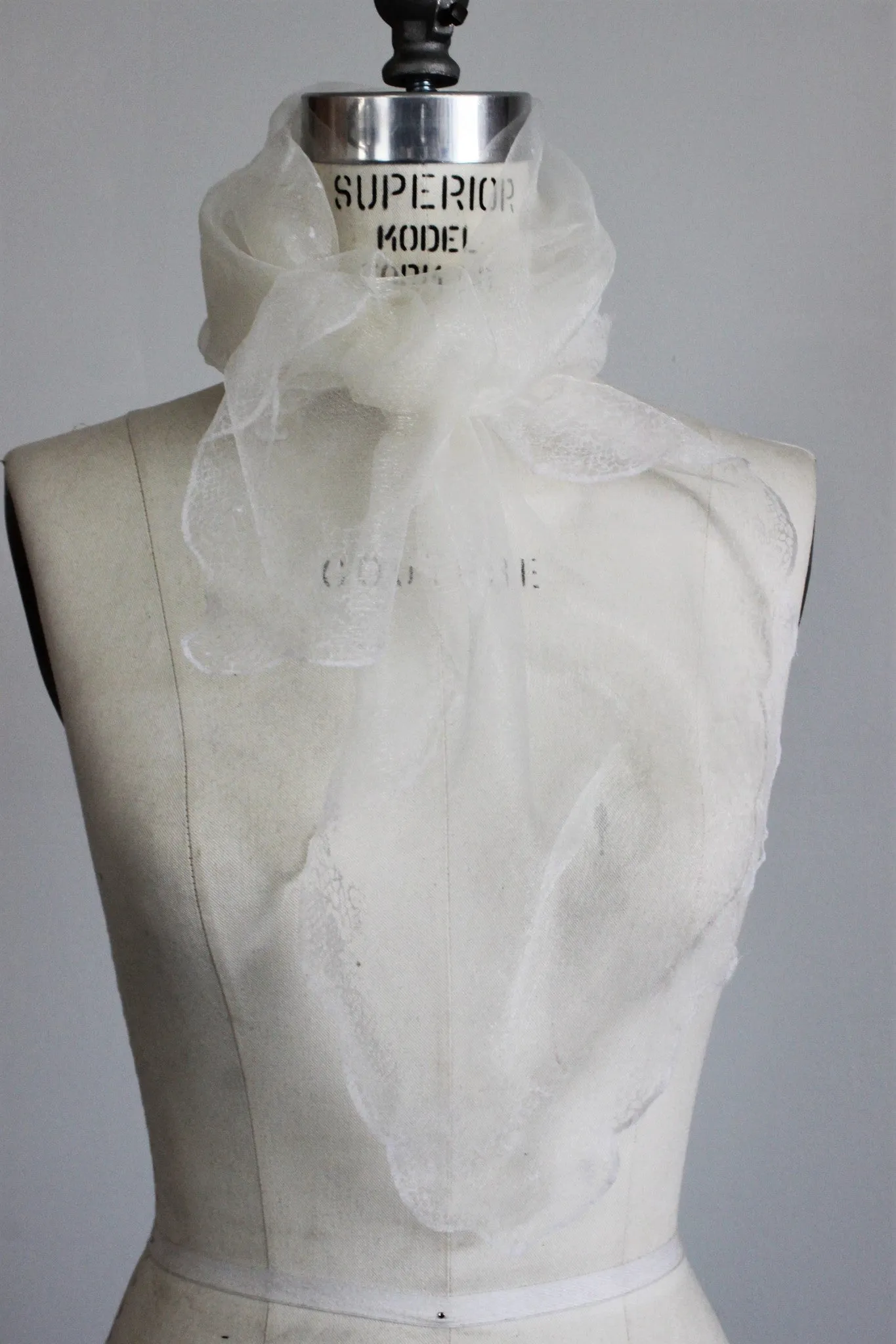Vintage 1960s White Scarf