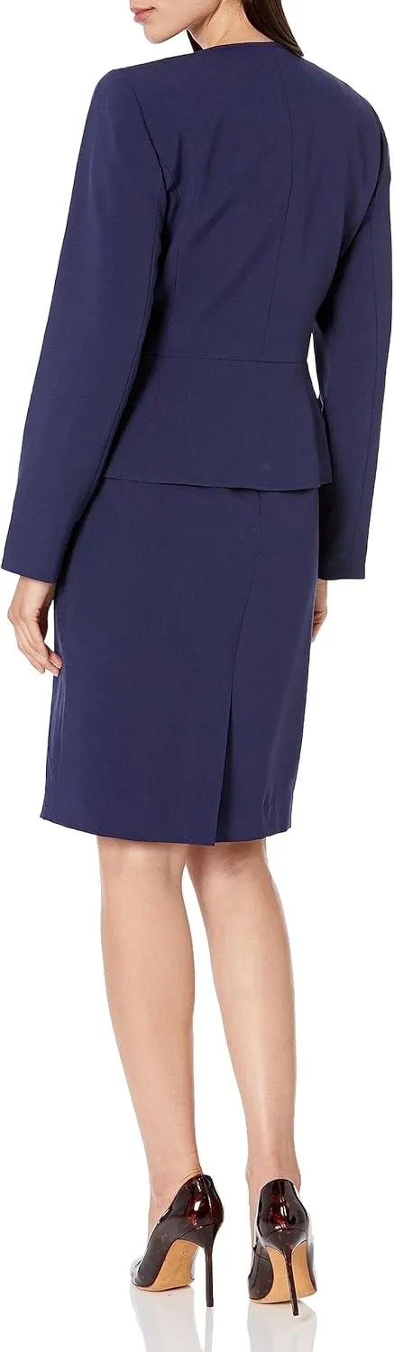 Women's Cardigan-Style Blazer & Sheath Dress