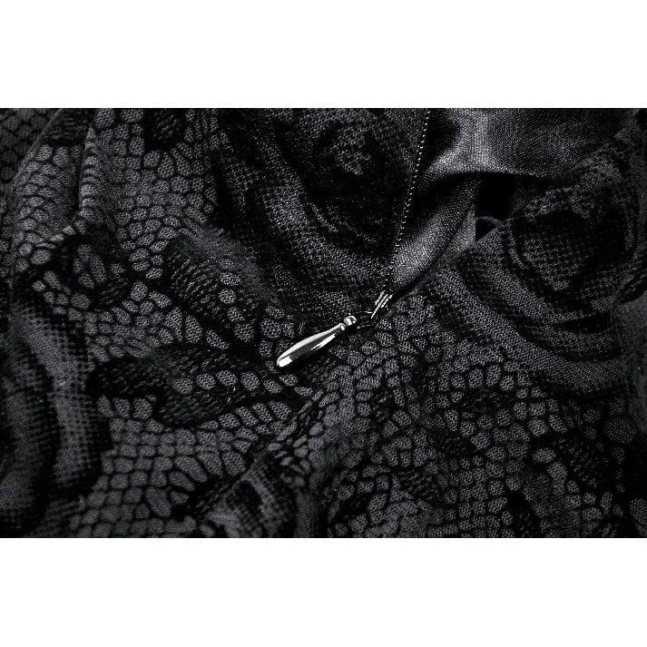 Women's Gothic Puff Sleeved Fishtailed Prom Dress