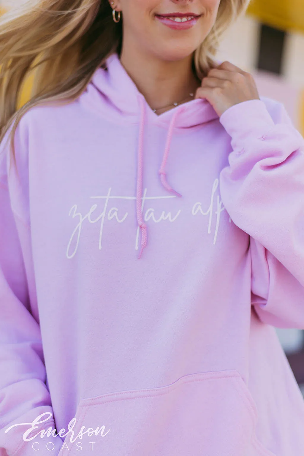 ZTA Pink Script Hoodie