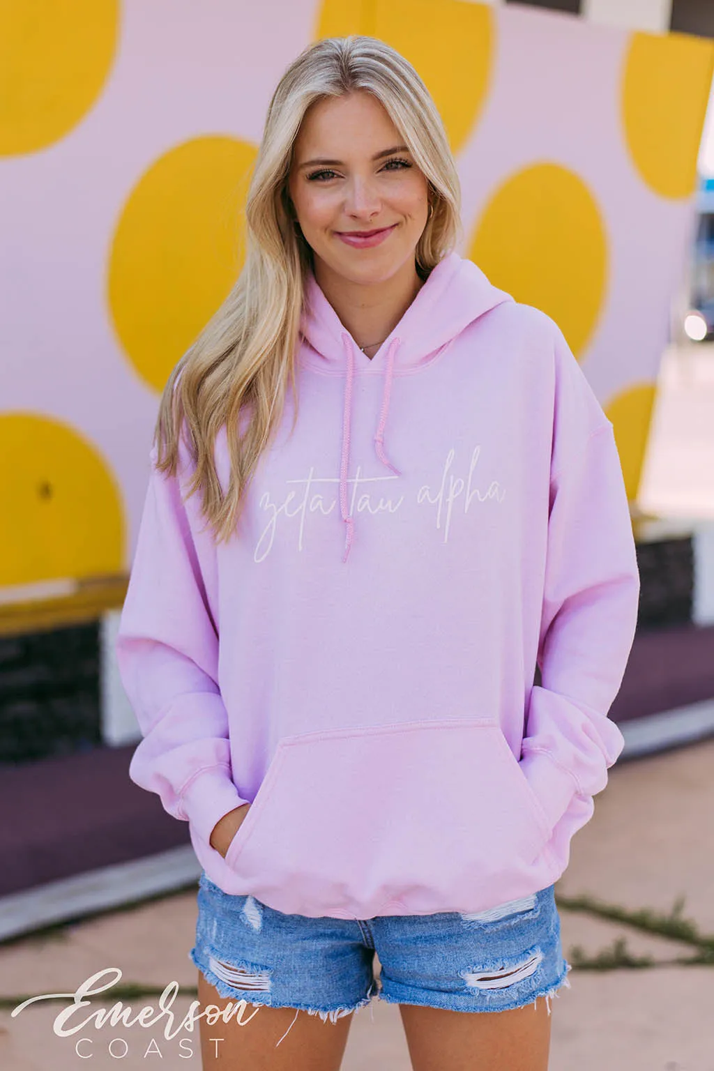 ZTA Pink Script Hoodie